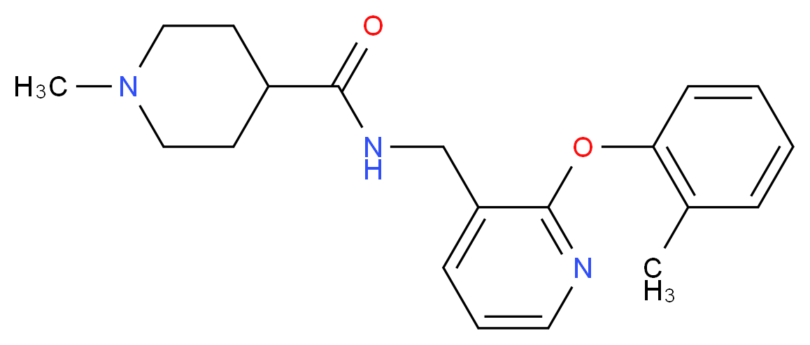 1-methyl-N-{[2-(2-methylphenoxy)-3-pyridinyl]methyl}-4-piperidinecarboxamide_Molecular_structure_CAS_)