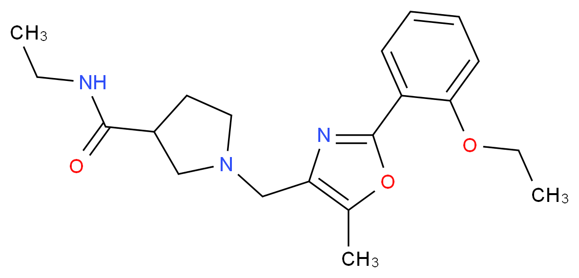 1-{[2-(2-ethoxyphenyl)-5-methyl-1,3-oxazol-4-yl]methyl}-N-ethylpyrrolidine-3-carboxamide_Molecular_structure_CAS_)