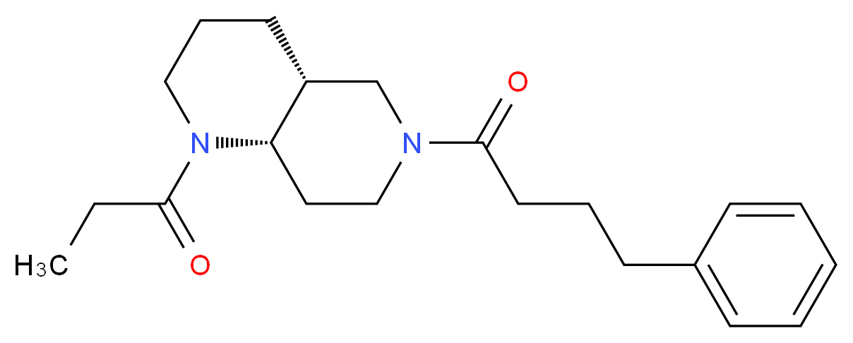 (4aR*,8aS*)-6-(4-phenylbutanoyl)-1-propionyldecahydro-1,6-naphthyridine_Molecular_structure_CAS_)