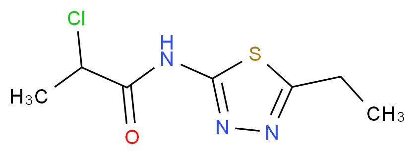 2-chloro-N-(5-ethyl-1,3,4-thiadiazol-2-yl)propanamide_Molecular_structure_CAS_391864-00-9)