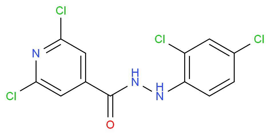 2,6-dichloro-N'-(2,4-dichlorophenyl)isonicotinohydrazide_Molecular_structure_CAS_)