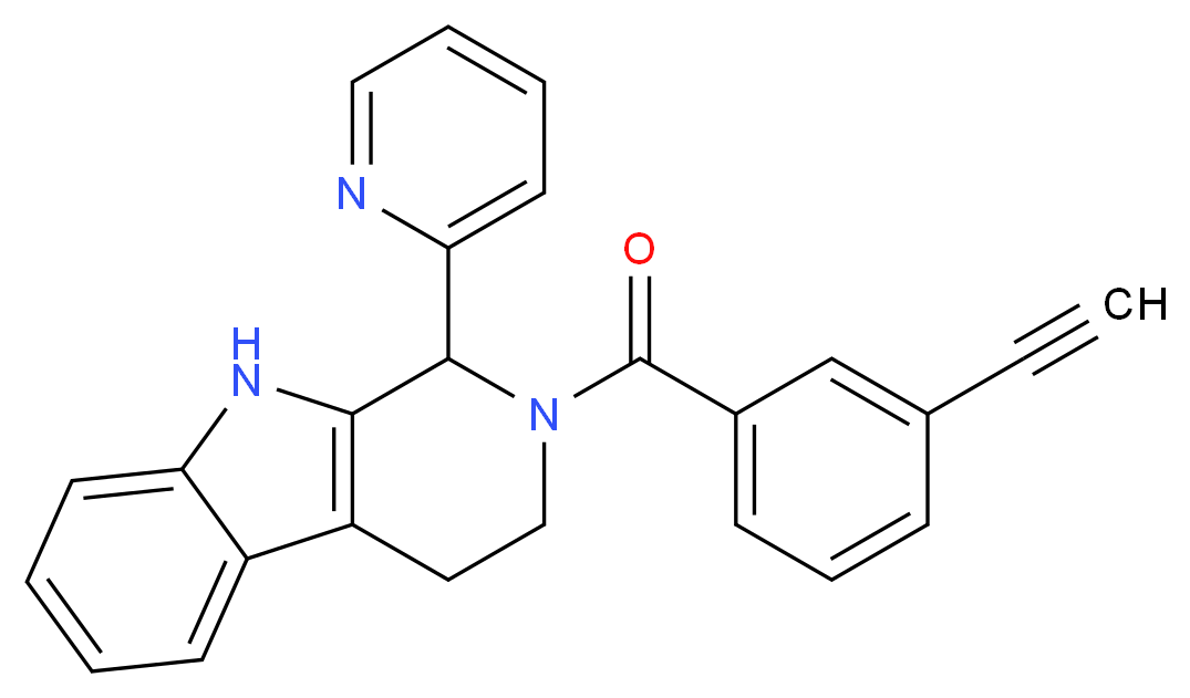 2-(3-ethynylbenzoyl)-1-(2-pyridinyl)-2,3,4,9-tetrahydro-1H-beta-carboline_Molecular_structure_CAS_)