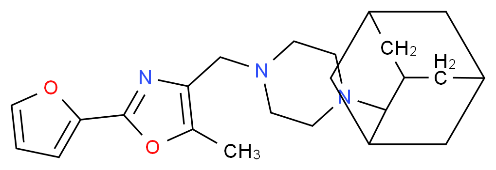 1-(2-adamantyl)-4-{[2-(2-furyl)-5-methyl-1,3-oxazol-4-yl]methyl}piperazine_Molecular_structure_CAS_)
