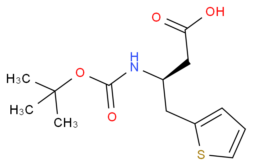 Boc-(R)-3-amino-4-(2-thienyl)-butyric acid_Molecular_structure_CAS_269726-89-8)