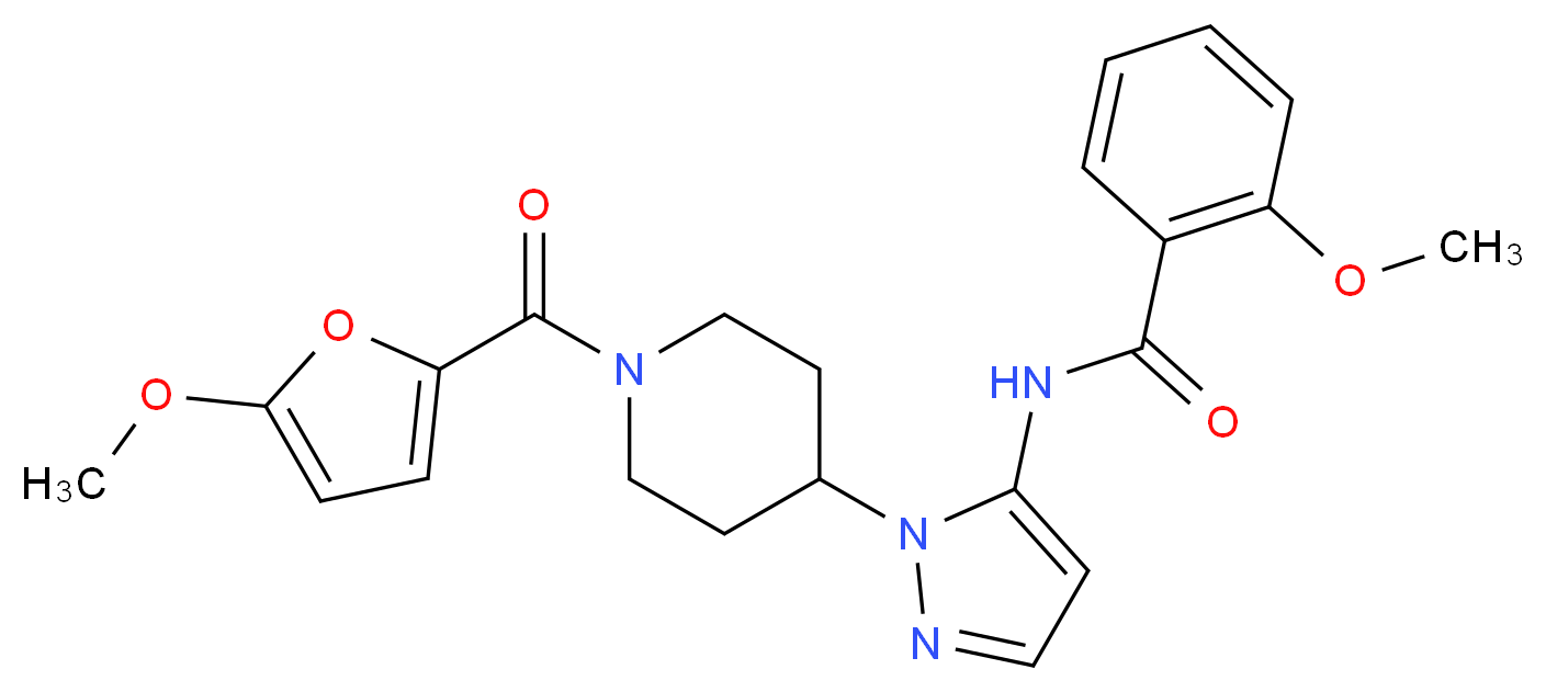 2-methoxy-N-{1-[1-(5-methoxy-2-furoyl)-4-piperidinyl]-1H-pyrazol-5-yl}benzamide_Molecular_structure_CAS_)