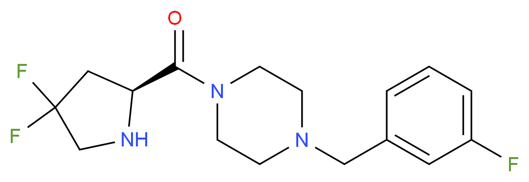 1-(4,4-difluoro-L-prolyl)-4-(3-fluorobenzyl)piperazine_Molecular_structure_CAS_)