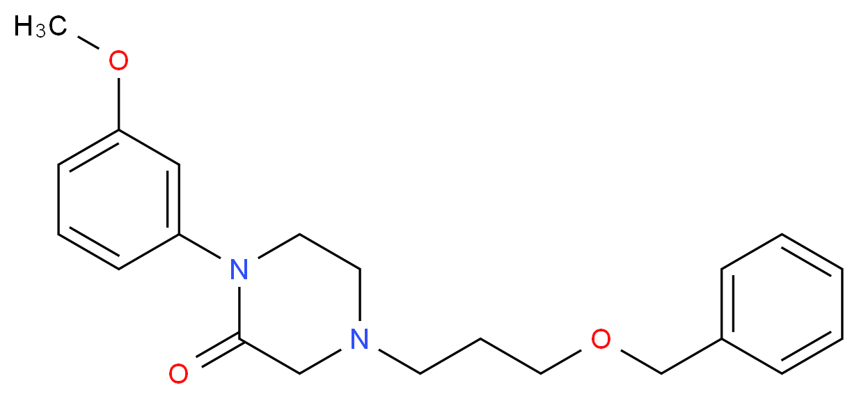 4-[3-(benzyloxy)propyl]-1-(3-methoxyphenyl)-2-piperazinone_Molecular_structure_CAS_)