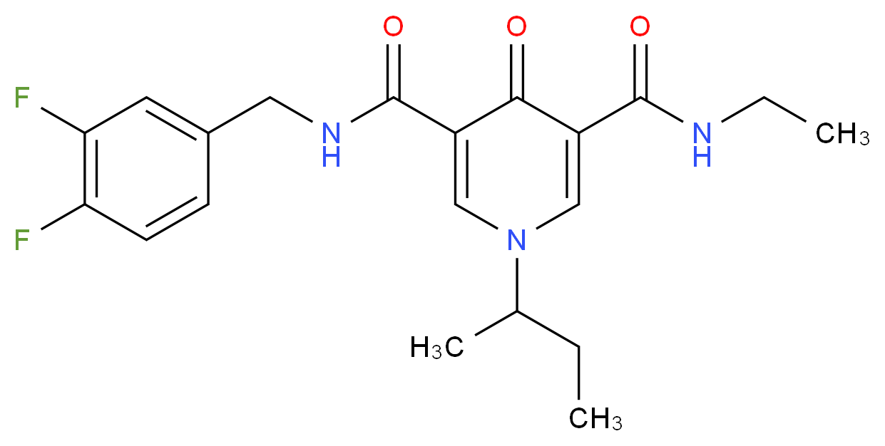 1-sec-butyl-N-(3,4-difluorobenzyl)-N'-ethyl-4-oxo-1,4-dihydro-3,5-pyridinedicarboxamide_Molecular_structure_CAS_)
