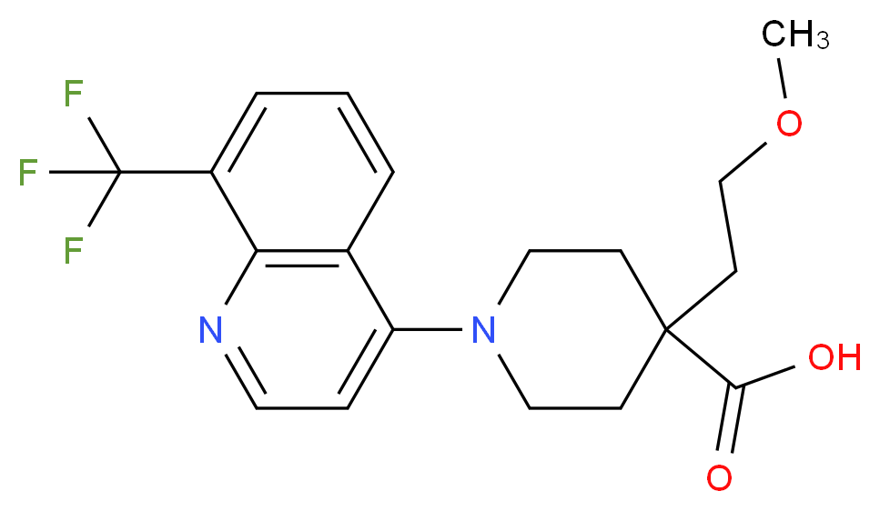 4-(2-methoxyethyl)-1-[8-(trifluoromethyl)quinolin-4-yl]piperidine-4-carboxylic acid_Molecular_structure_CAS_)