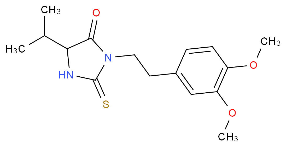3-[2-(3,4-dimethoxyphenyl)ethyl]-5-isopropyl-2-thioxoimidazolidin-4-one_Molecular_structure_CAS_)