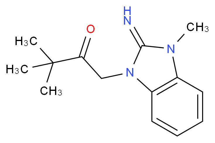 1-(2-imino-3-methyl-2,3-dihydro-1H-benzimidazol-1-yl)-3,3-dimethylbutan-2-one_Molecular_structure_CAS_487006-10-0)