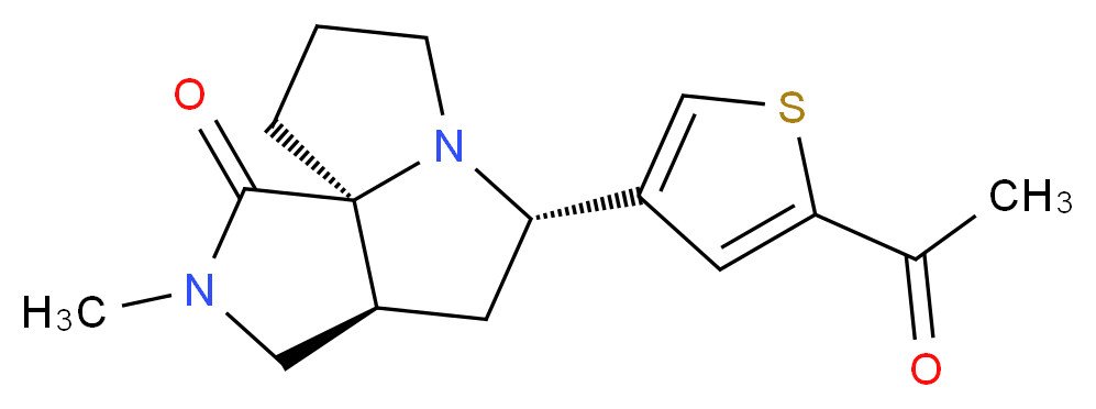 (3aS*,5S*,9aS*)-5-(5-acetyl-3-thienyl)-2-methylhexahydro-7H-pyrrolo[3,4-g]pyrrolizin-1(2H)-one_Molecular_structure_CAS_)