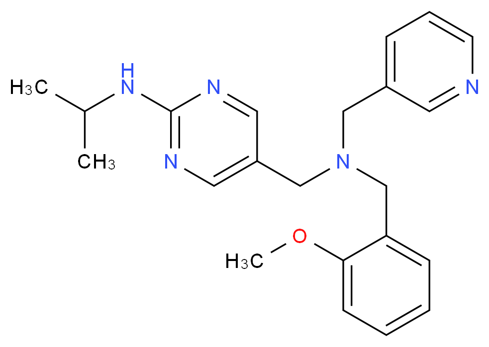 N-isopropyl-5-{[(2-methoxybenzyl)(pyridin-3-ylmethyl)amino]methyl}pyrimidin-2-amine_Molecular_structure_CAS_)