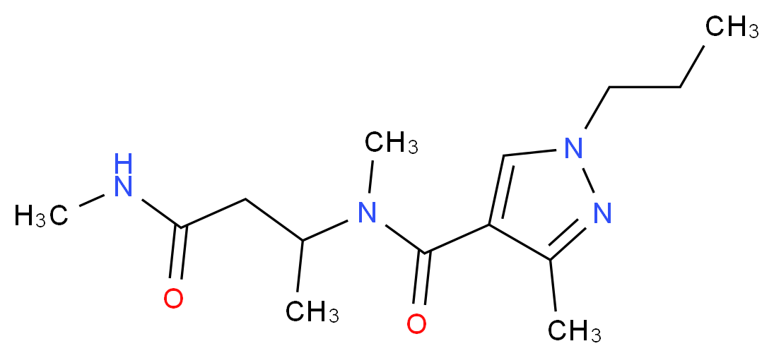 N,3-dimethyl-N-[1-methyl-3-(methylamino)-3-oxopropyl]-1-propyl-1H-pyrazole-4-carboxamide_Molecular_structure_CAS_)