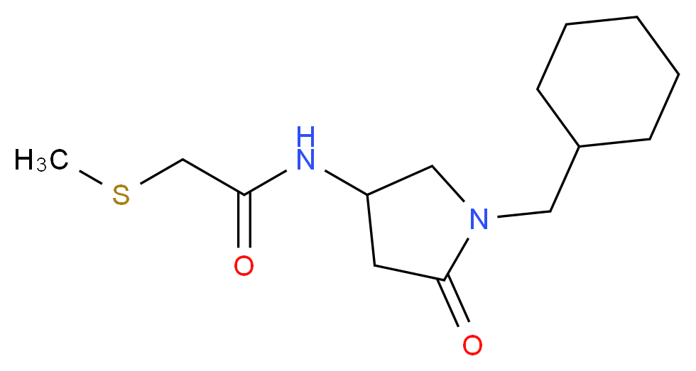 N-[1-(cyclohexylmethyl)-5-oxo-3-pyrrolidinyl]-2-(methylthio)acetamide_Molecular_structure_CAS_)