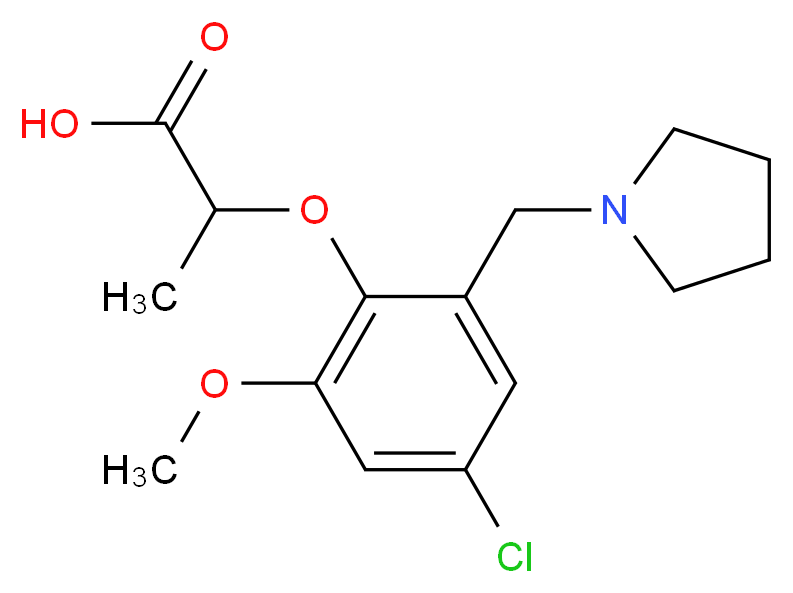 2-[4-chloro-2-methoxy-6-(pyrrolidin-1-ylmethyl)phenoxy]propanoic acid_Molecular_structure_CAS_)