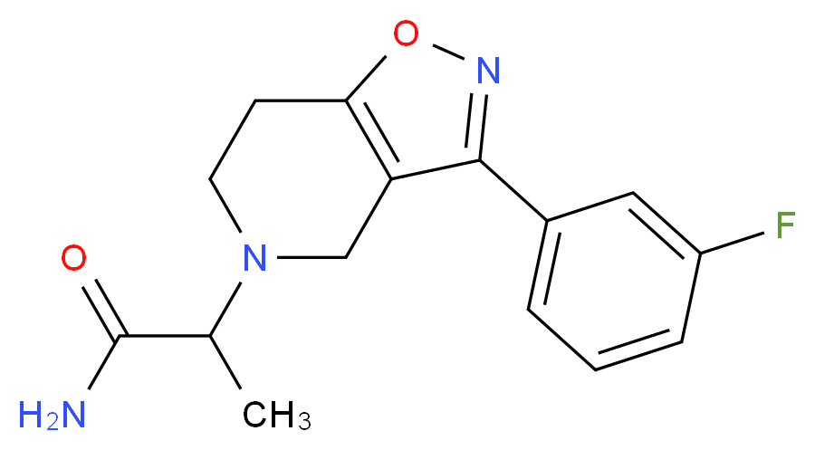 2-[3-(3-fluorophenyl)-6,7-dihydroisoxazolo[4,5-c]pyridin-5(4H)-yl]propanamide_Molecular_structure_CAS_)