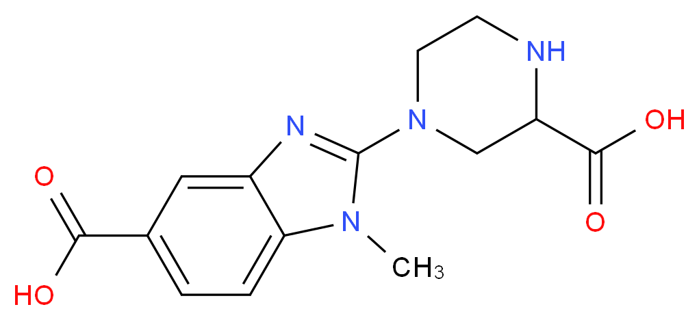 2-(3-carboxypiperazin-1-yl)-1-methyl-1H-benzimidazole-5-carboxylic acid_Molecular_structure_CAS_)