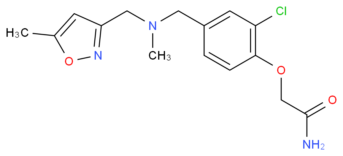 2-[2-chloro-4-({methyl[(5-methylisoxazol-3-yl)methyl]amino}methyl)phenoxy]acetamide_Molecular_structure_CAS_)