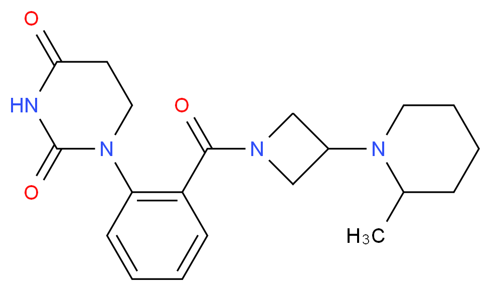 1-(2-{[3-(2-methyl-1-piperidinyl)-1-azetidinyl]carbonyl}phenyl)dihydro-2,4(1H,3H)-pyrimidinedione_Molecular_structure_CAS_)