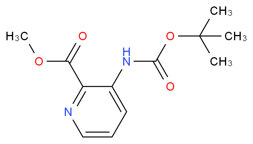 Methyl 3-((tert-butoxycarbonyl)amino)picolinate_Molecular_structure_CAS_912369-42-7)