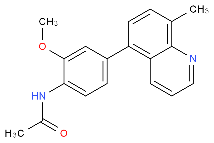 N-[2-methoxy-4-(8-methylquinolin-5-yl)phenyl]acetamide_Molecular_structure_CAS_)