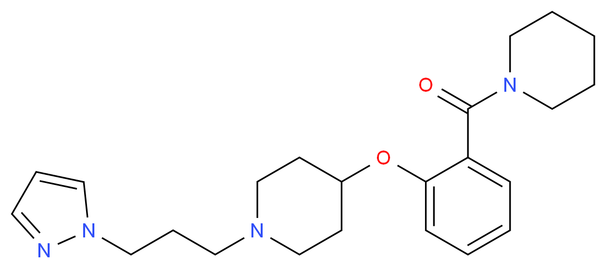 4-[2-(1-piperidinylcarbonyl)phenoxy]-1-[3-(1H-pyrazol-1-yl)propyl]piperidine_Molecular_structure_CAS_)