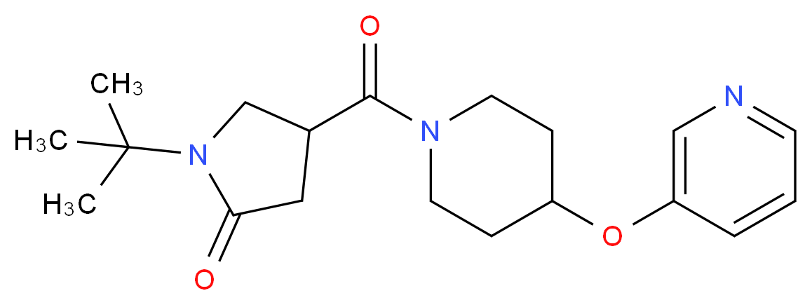 1-tert-butyl-4-{[4-(3-pyridinyloxy)-1-piperidinyl]carbonyl}-2-pyrrolidinone_Molecular_structure_CAS_)