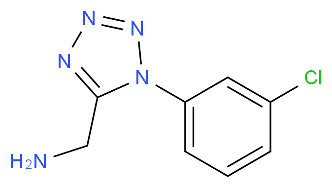 {[1-(3-chlorophenyl)-1H-tetrazol-5-yl]methyl}amine hydrocloride_Molecular_structure_CAS_)