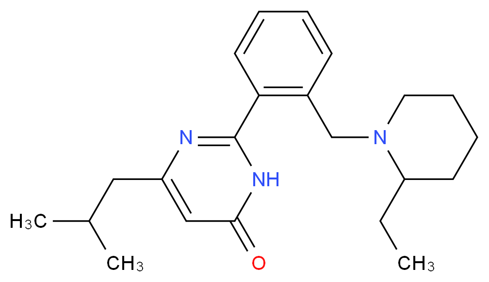 2-{2-[(2-ethylpiperidin-1-yl)methyl]phenyl}-6-isobutylpyrimidin-4(3H)-one_Molecular_structure_CAS_)
