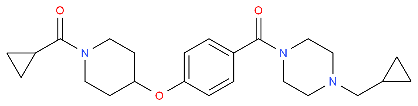 1-(4-{[1-(cyclopropylcarbonyl)-4-piperidinyl]oxy}benzoyl)-4-(cyclopropylmethyl)piperazine_Molecular_structure_CAS_)