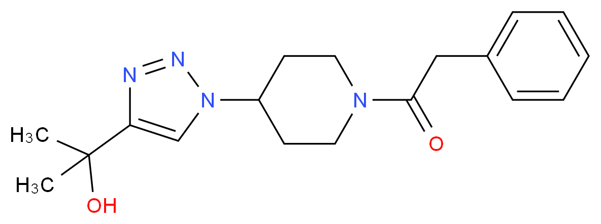 2-{1-[1-(phenylacetyl)piperidin-4-yl]-1H-1,2,3-triazol-4-yl}propan-2-ol_Molecular_structure_CAS_)