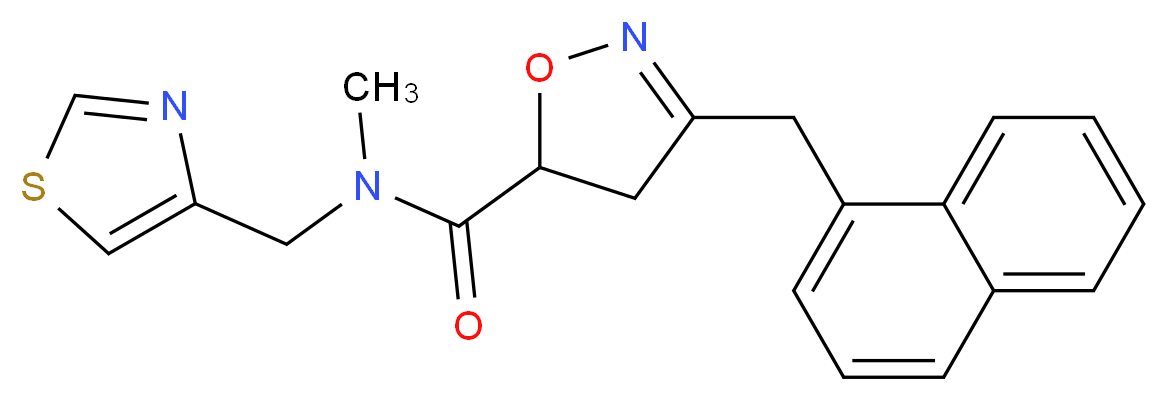 N-methyl-3-(1-naphthylmethyl)-N-(1,3-thiazol-4-ylmethyl)-4,5-dihydro-5-isoxazolecarboxamide_Molecular_structure_CAS_)