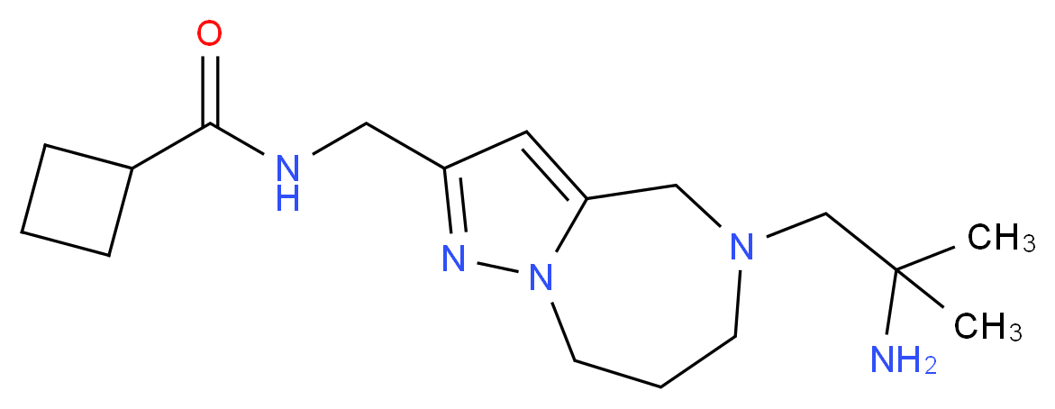N-{[5-(2-amino-2-methylpropyl)-5,6,7,8-tetrahydro-4H-pyrazolo[1,5-a][1,4]diazepin-2-yl]methyl}cyclobutanecarboxamide_Molecular_structure_CAS_)
