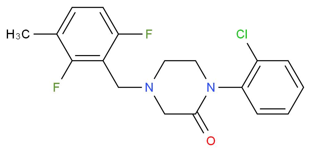 1-(2-chlorophenyl)-4-(2,6-difluoro-3-methylbenzyl)-2-piperazinone_Molecular_structure_CAS_)