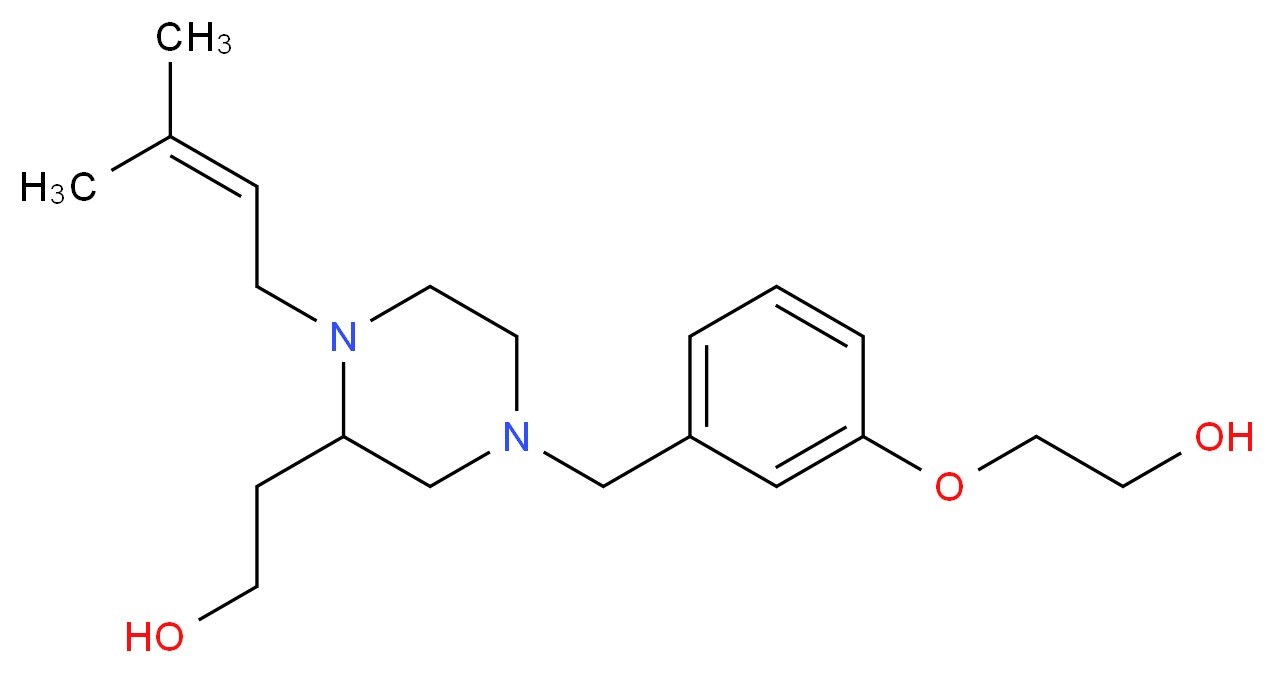 2-[4-[3-(2-hydroxyethoxy)benzyl]-1-(3-methyl-2-buten-1-yl)-2-piperazinyl]ethanol_Molecular_structure_CAS_)