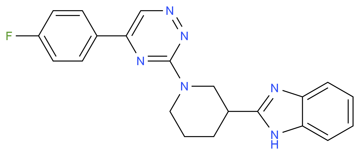 2-{1-[5-(4-fluorophenyl)-1,2,4-triazin-3-yl]-3-piperidinyl}-1H-benzimidazole_Molecular_structure_CAS_)