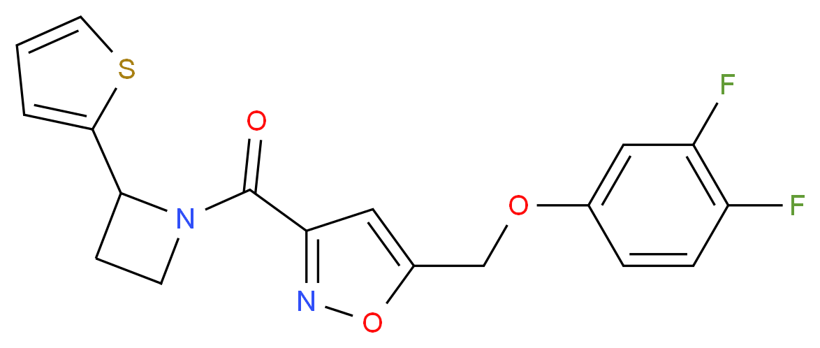 5-[(3,4-difluorophenoxy)methyl]-3-{[2-(2-thienyl)azetidin-1-yl]carbonyl}isoxazole_Molecular_structure_CAS_)