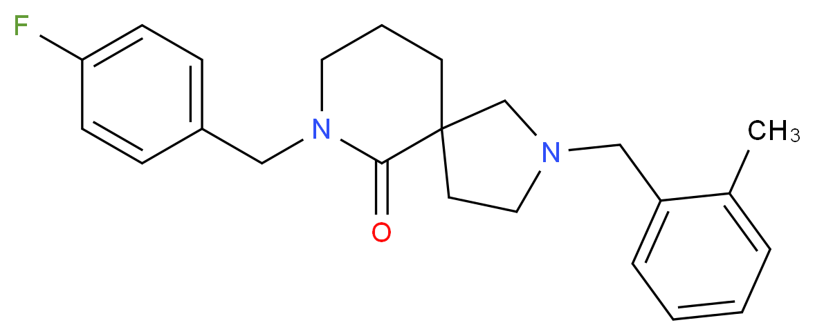 7-(4-fluorobenzyl)-2-(2-methylbenzyl)-2,7-diazaspiro[4.5]decan-6-one_Molecular_structure_CAS_)