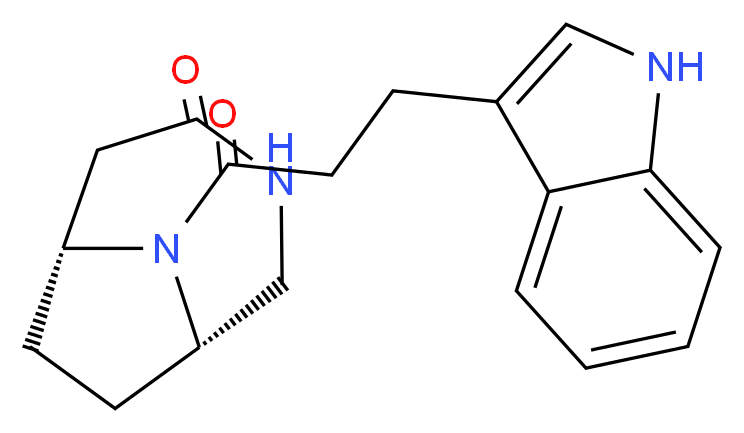 (1S*,6R*)-9-[3-(1H-indol-3-yl)propanoyl]-3,9-diazabicyclo[4.2.1]nonan-4-one_Molecular_structure_CAS_)