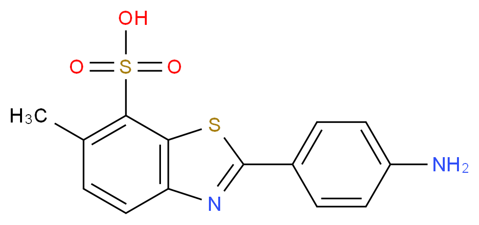 2-(4-Aminophenyl)-6-methylbenzothiazole-7-sulphonic acid_Molecular_structure_CAS_)