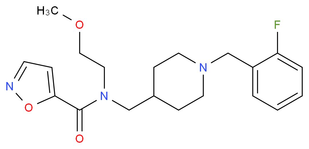 N-{[1-(2-fluorobenzyl)piperidin-4-yl]methyl}-N-(2-methoxyethyl)isoxazole-5-carboxamide_Molecular_structure_CAS_)