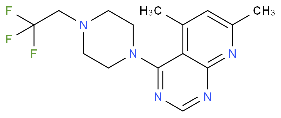 5,7-dimethyl-4-[4-(2,2,2-trifluoroethyl)piperazin-1-yl]pyrido[2,3-d]pyrimidine_Molecular_structure_CAS_)