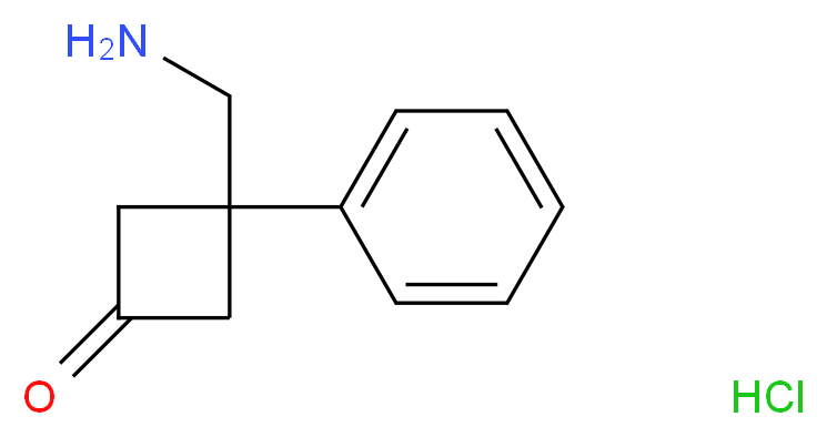 3-(aminomethyl)-3-phenylcyclobutan-1-one hydrochloride_Molecular_structure_CAS_)