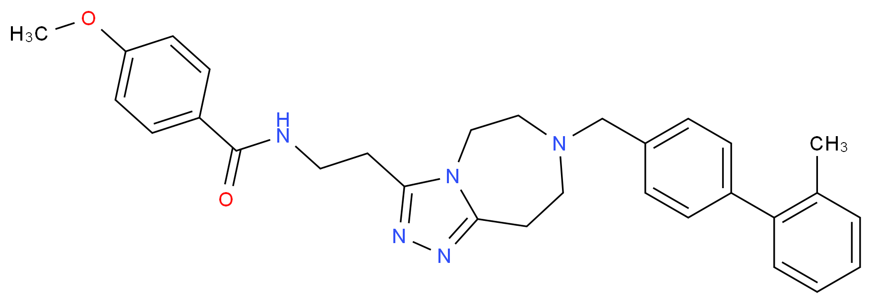 4-methoxy-N-(2-{7-[(2'-methyl-4-biphenylyl)methyl]-6,7,8,9-tetrahydro-5H-[1,2,4]triazolo[4,3-d][1,4]diazepin-3-yl}ethyl)benzamide_Molecular_structure_CAS_)