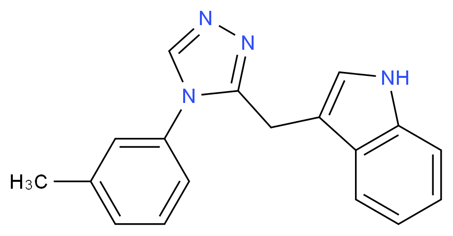 3-{[4-(3-methylphenyl)-4H-1,2,4-triazol-3-yl]methyl}-1H-indole_Molecular_structure_CAS_)
