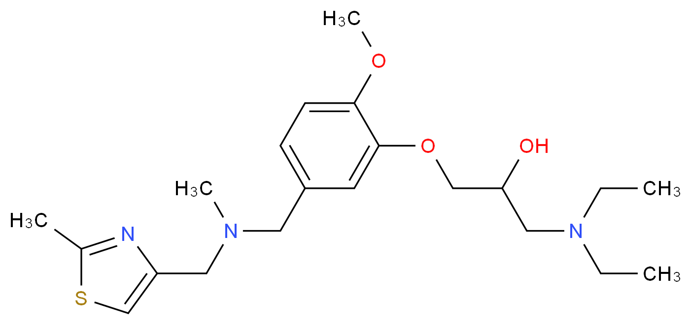 1-(diethylamino)-3-[2-methoxy-5-({methyl[(2-methyl-1,3-thiazol-4-yl)methyl]amino}methyl)phenoxy]-2-propanol_Molecular_structure_CAS_)