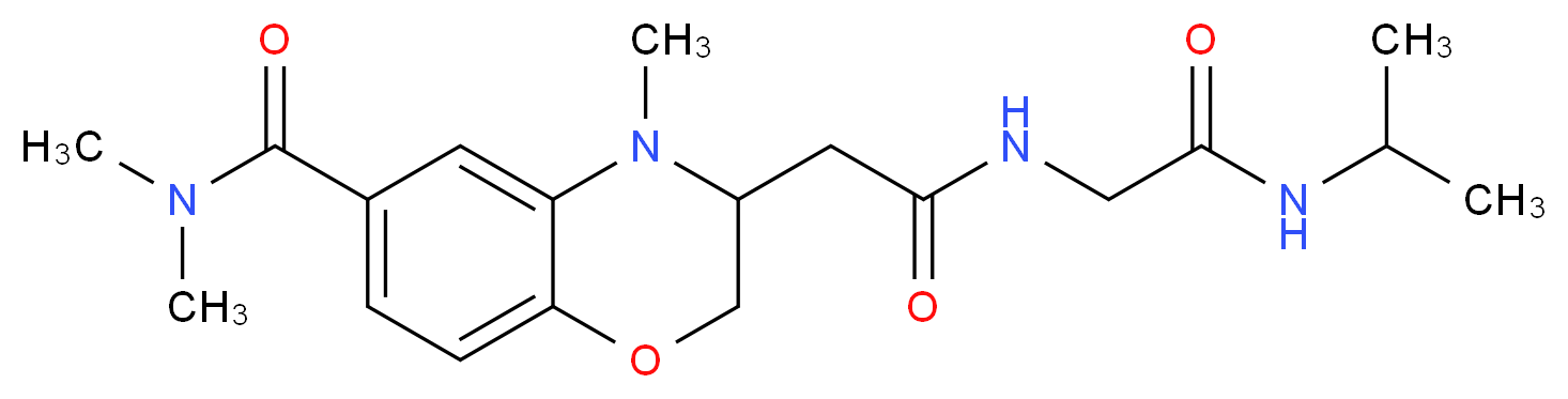 3-(2-{[2-(isopropylamino)-2-oxoethyl]amino}-2-oxoethyl)-N,N,4-trimethyl-3,4-dihydro-2H-1,4-benzoxazine-6-carboxamide_Molecular_structure_CAS_)