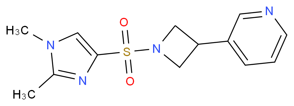 3-{1-[(1,2-dimethyl-1H-imidazol-4-yl)sulfonyl]-3-azetidinyl}pyridine_Molecular_structure_CAS_)