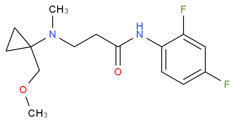 N-(2,4-difluorophenyl)-3-[[1-(methoxymethyl)cyclopropyl](methyl)amino]propanamide_Molecular_structure_CAS_)